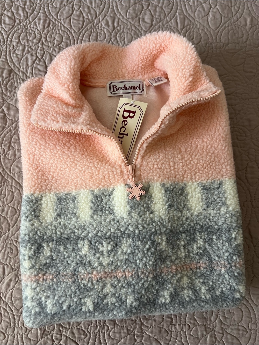 NWT Bechamel Women's Sherpa 1/4 Zip Pullover